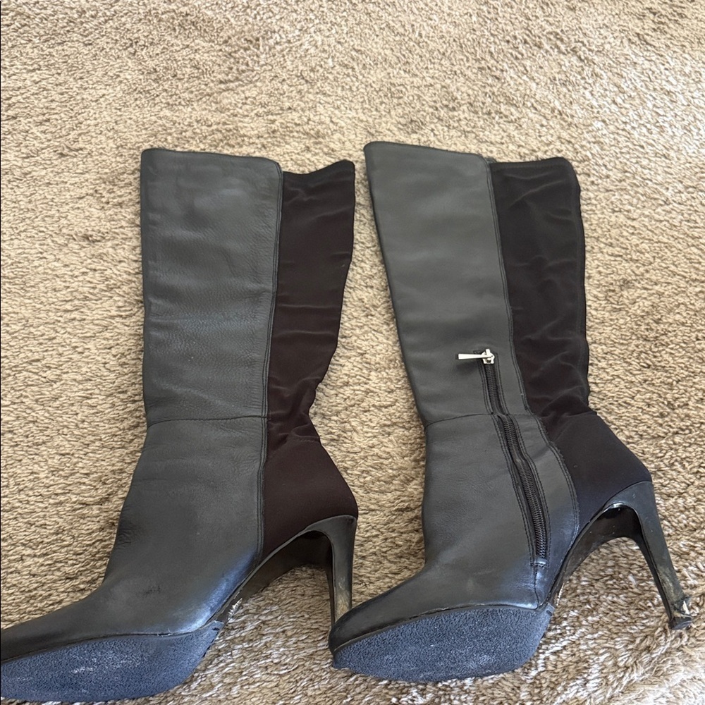 Vince Camuto Black Heeled Boots - Picture 2 of 4